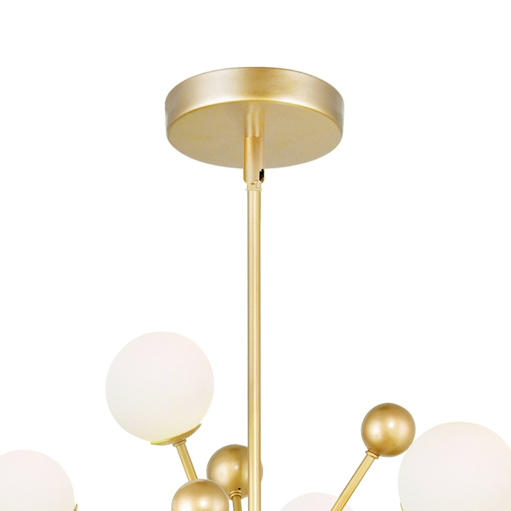 Element 11 Light Chandelier With Sun Gold Finish. Picture 5
