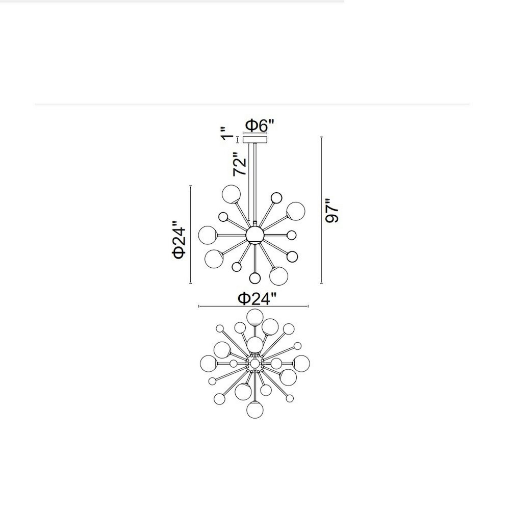 Element 11 Light Chandelier With Polished Nickel Finish. Picture 8