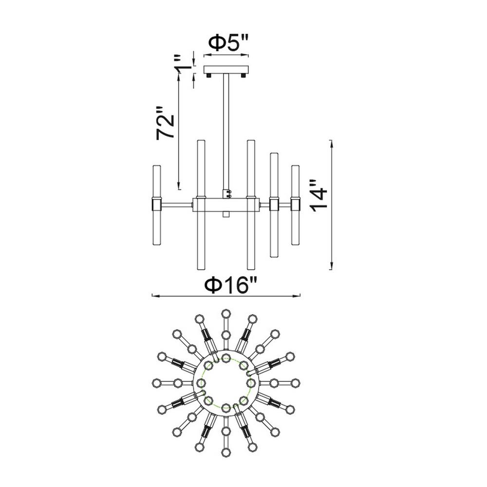 Miroir 8 Light Chandelier With Polished Nickel Finish. Picture 3