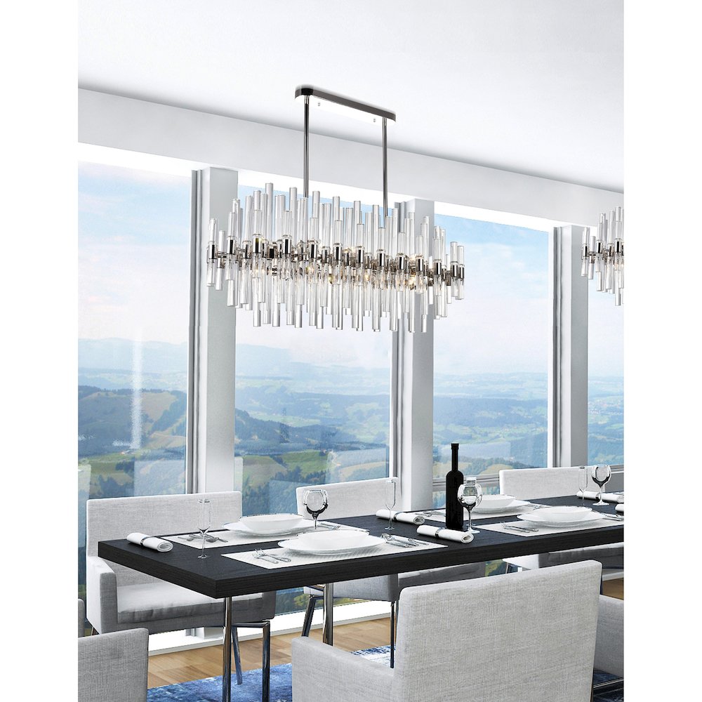 Miroir 16 Light Pool Table Light With Polished Nickel Finish. Picture 8