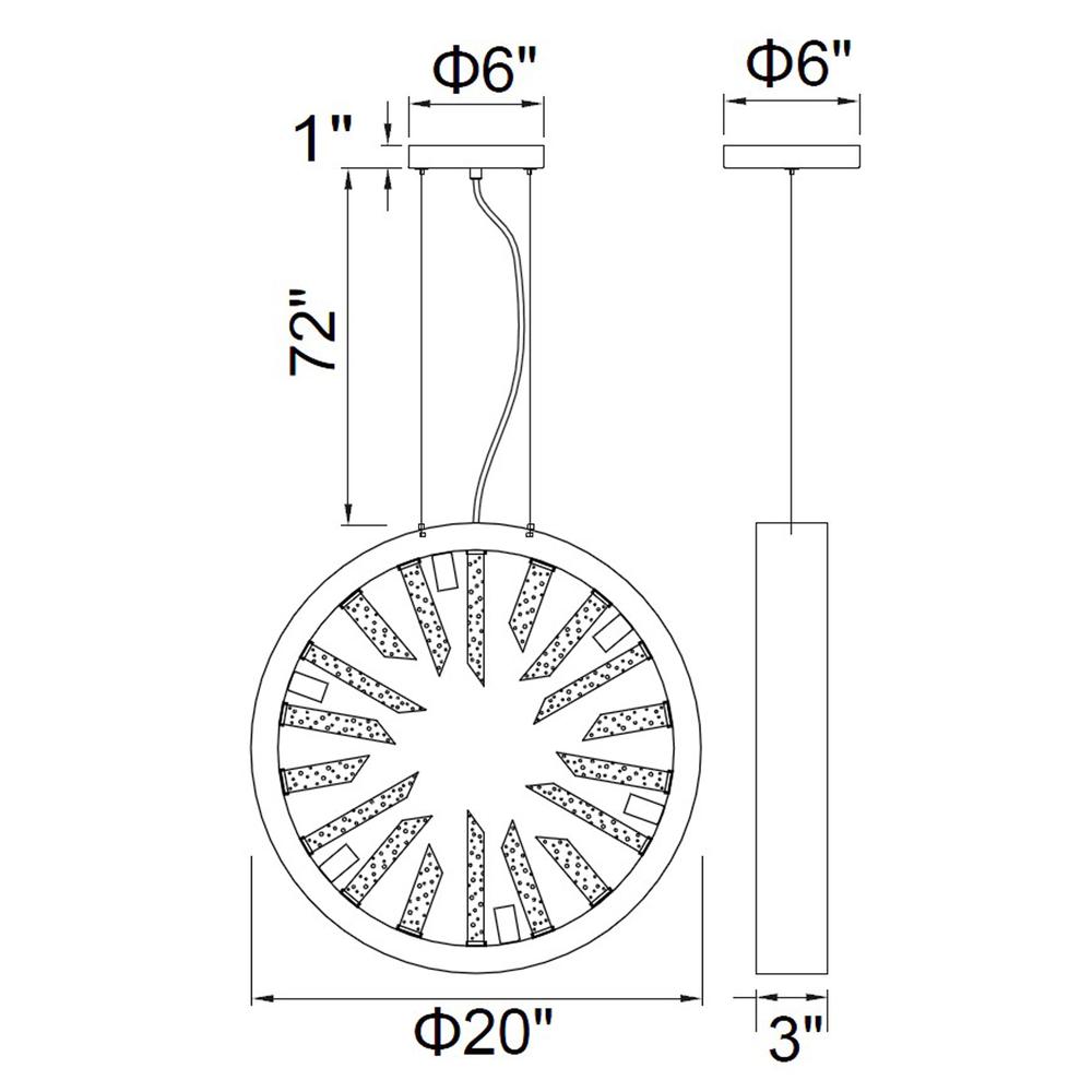 Spiked 6 Light Chandelier With Polished Nickel Finish. Picture 5
