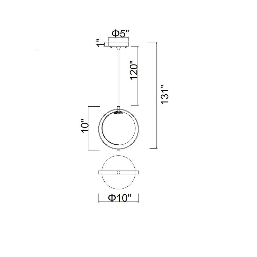 Da Vinci 1 Light Mini Pendant With Brass Finish. Picture 6