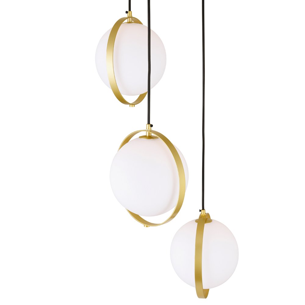 Da Vinci 3 Light Multi Light Pendant With Brass Finish. Picture 2