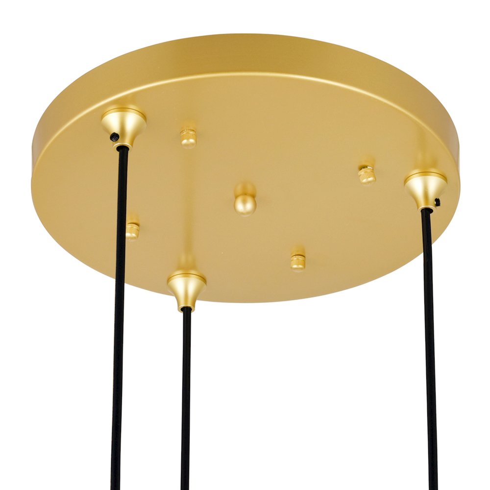 Da Vinci 3 Light Multi Light Pendant With Brass Finish. Picture 3