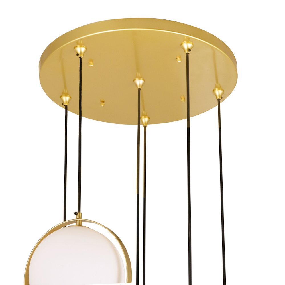 Da Vinci 6 Light Multi Light Pendant With Brass Finish. Picture 3