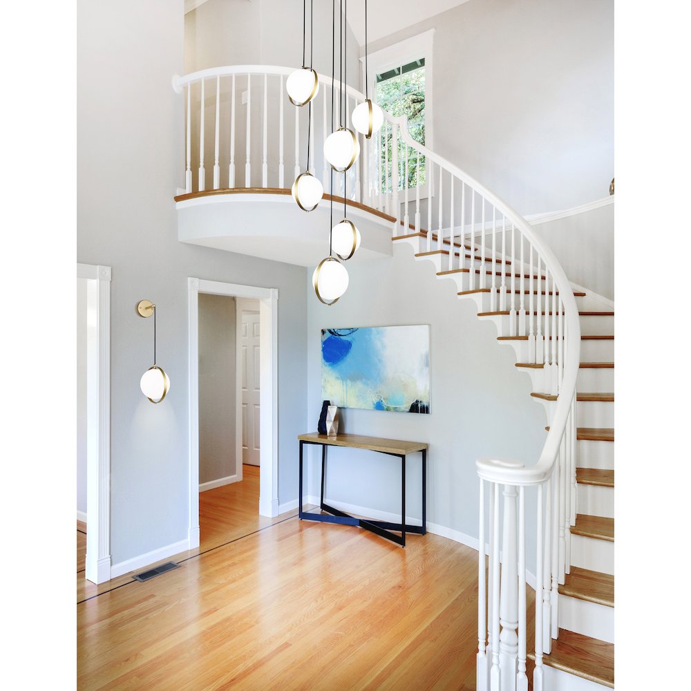 Da Vinci 6 Light Multi Light Pendant With Brass Finish. Picture 6