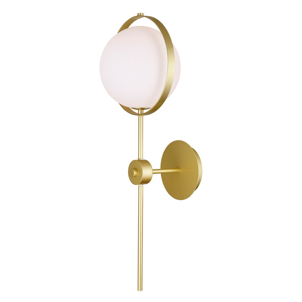 Da Vinci 1 Light Wall Light With Brass Finish. Picture 1