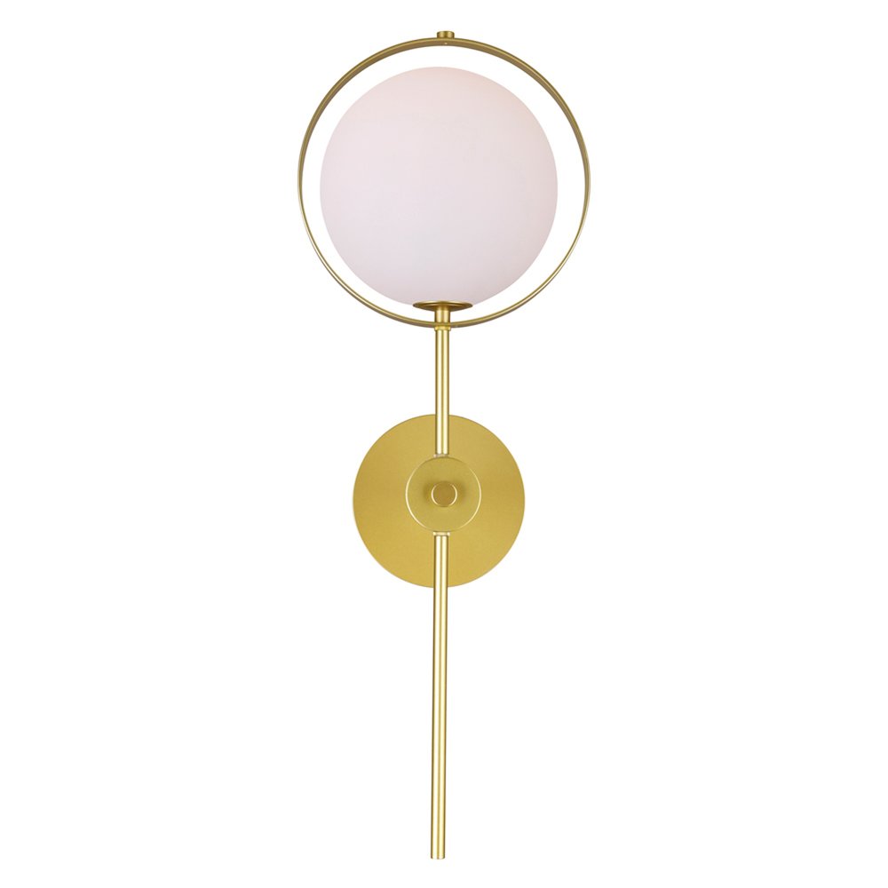 Da Vinci 1 Light Wall Light With Brass Finish. Picture 2