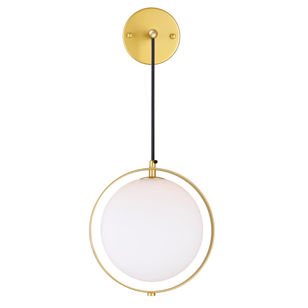 Da Vinci 1 Light Wall Light With Brass Finish. Picture 2