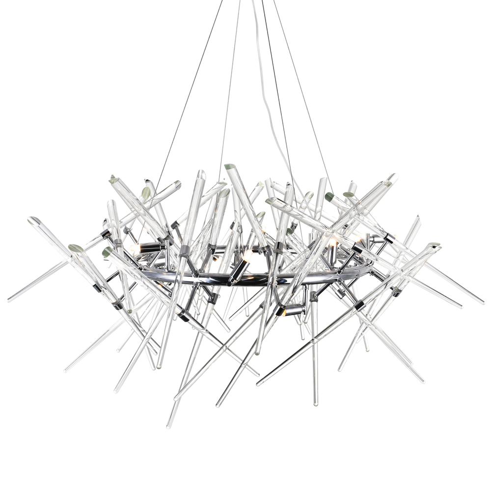 Icicle 12 Light Chandelier With Chrome Finish. Picture 3