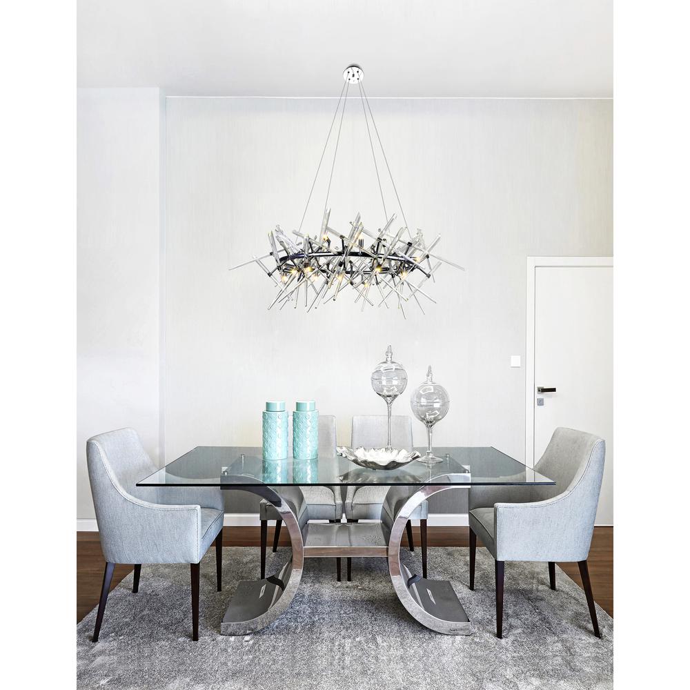 Icicle 12 Light Chandelier With Chrome Finish. Picture 6