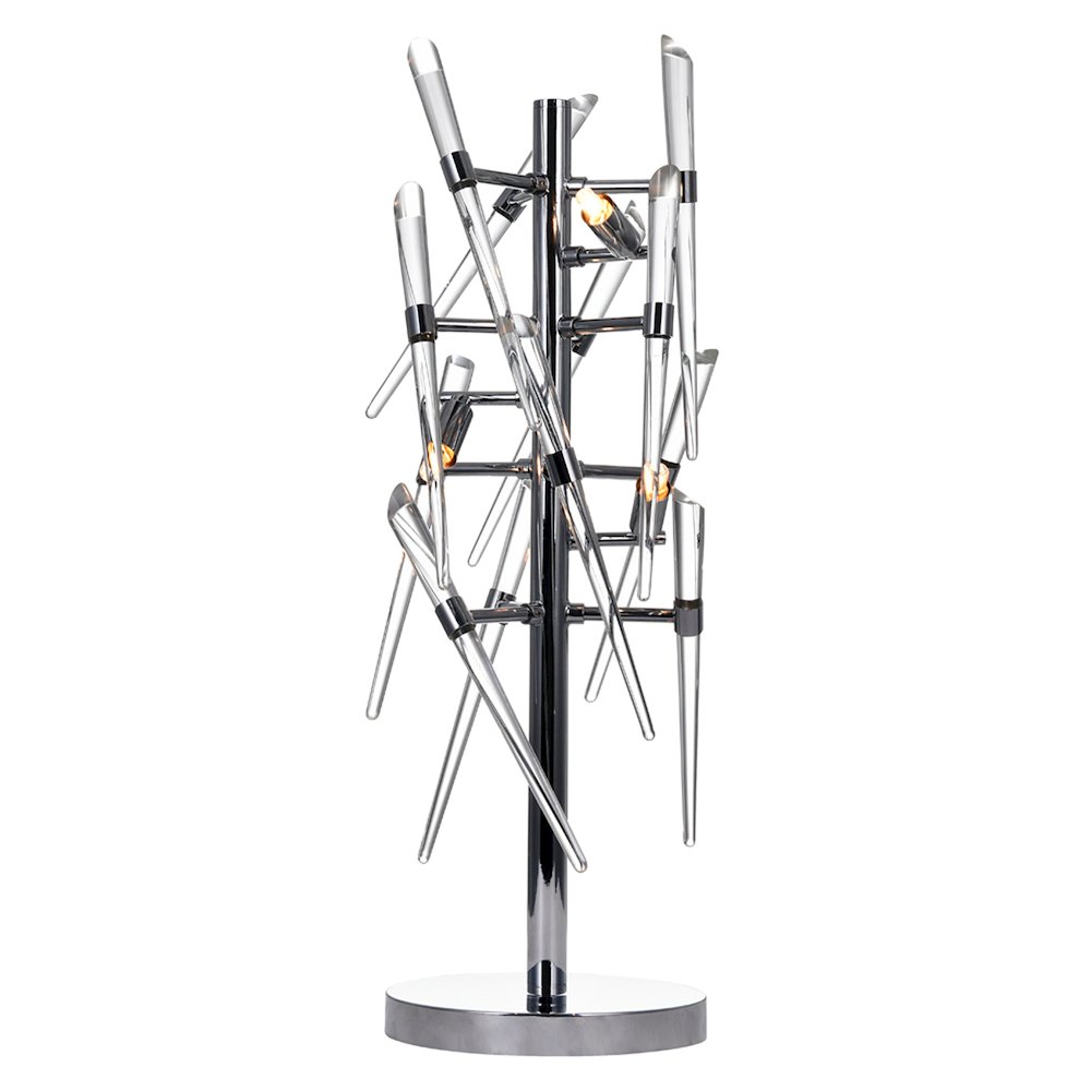 Icicle 3 Light Table Lamp With Chrome Finish. Picture 1