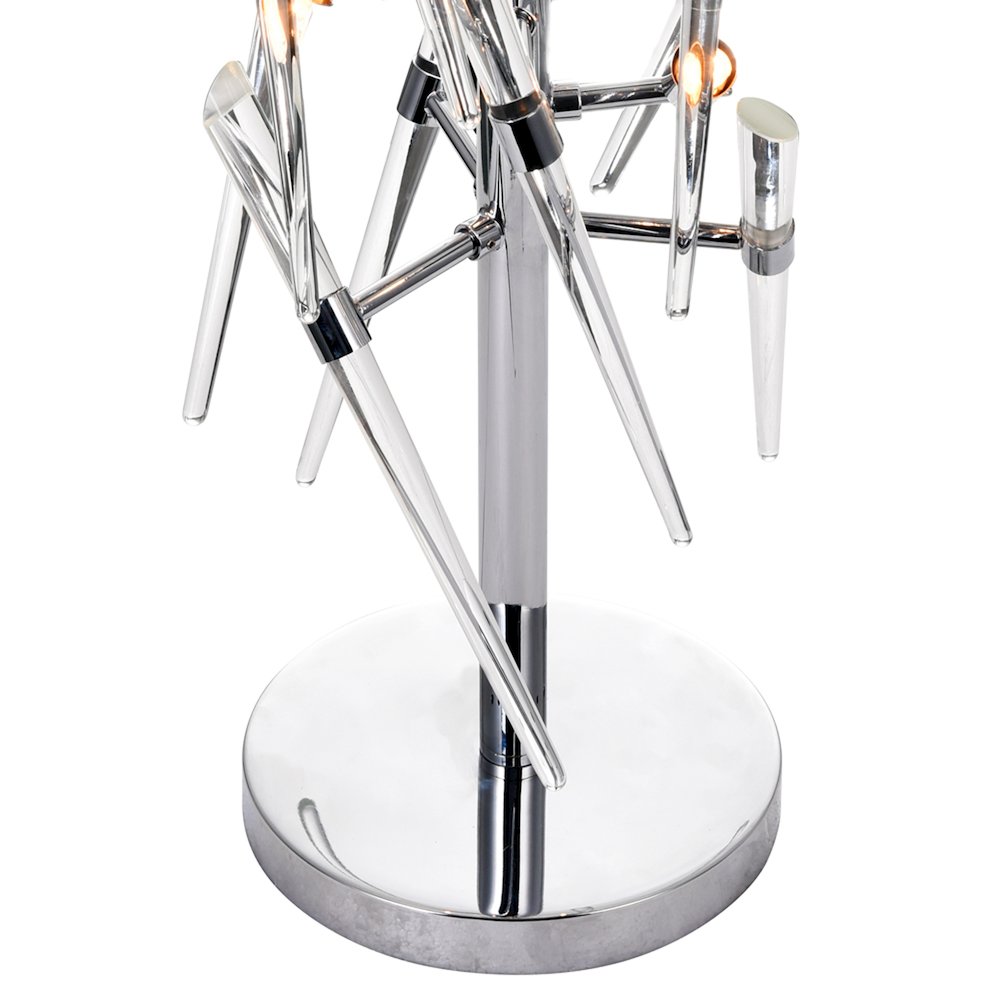 Icicle 3 Light Table Lamp With Chrome Finish. Picture 4