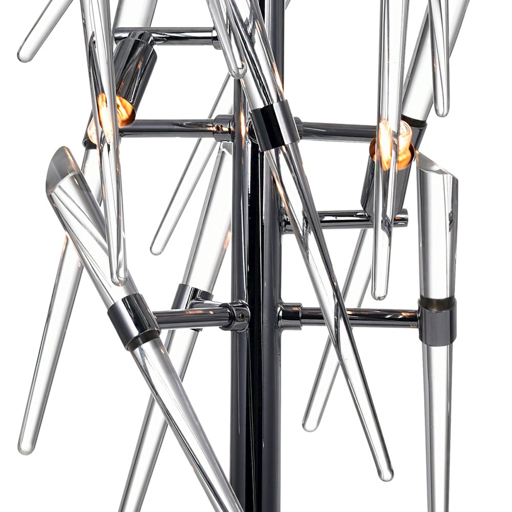 Icicle 3 Light Table Lamp With Chrome Finish. Picture 5