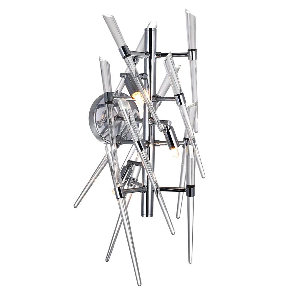 Icicle 3 Light Wall Light With Chrome Finish. Picture 1