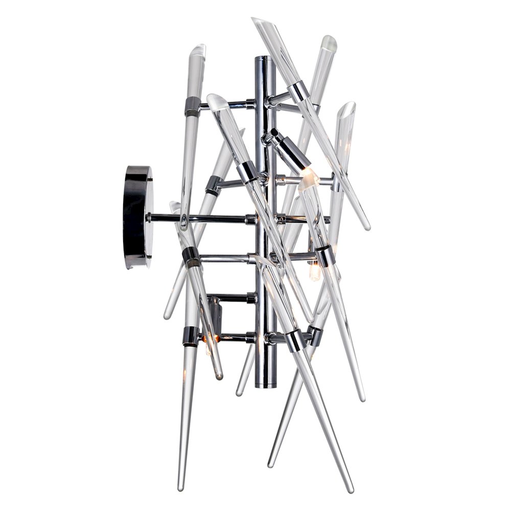 Icicle 3 Light Wall Light With Chrome Finish. Picture 2