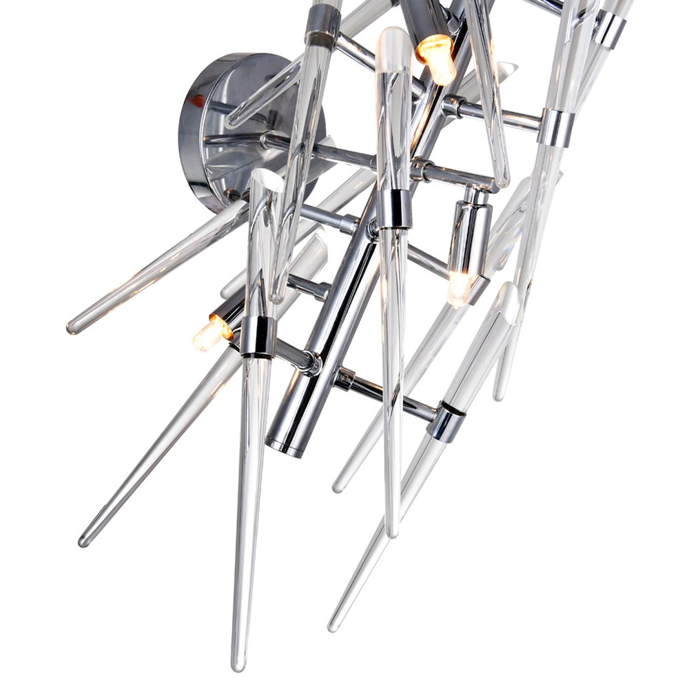 Icicle 3 Light Wall Light With Chrome Finish. Picture 4
