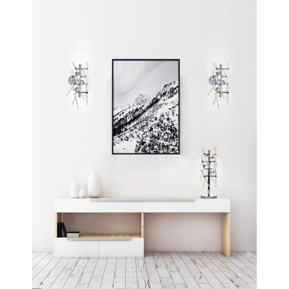 Icicle 3 Light Wall Light With Chrome Finish. Picture 6