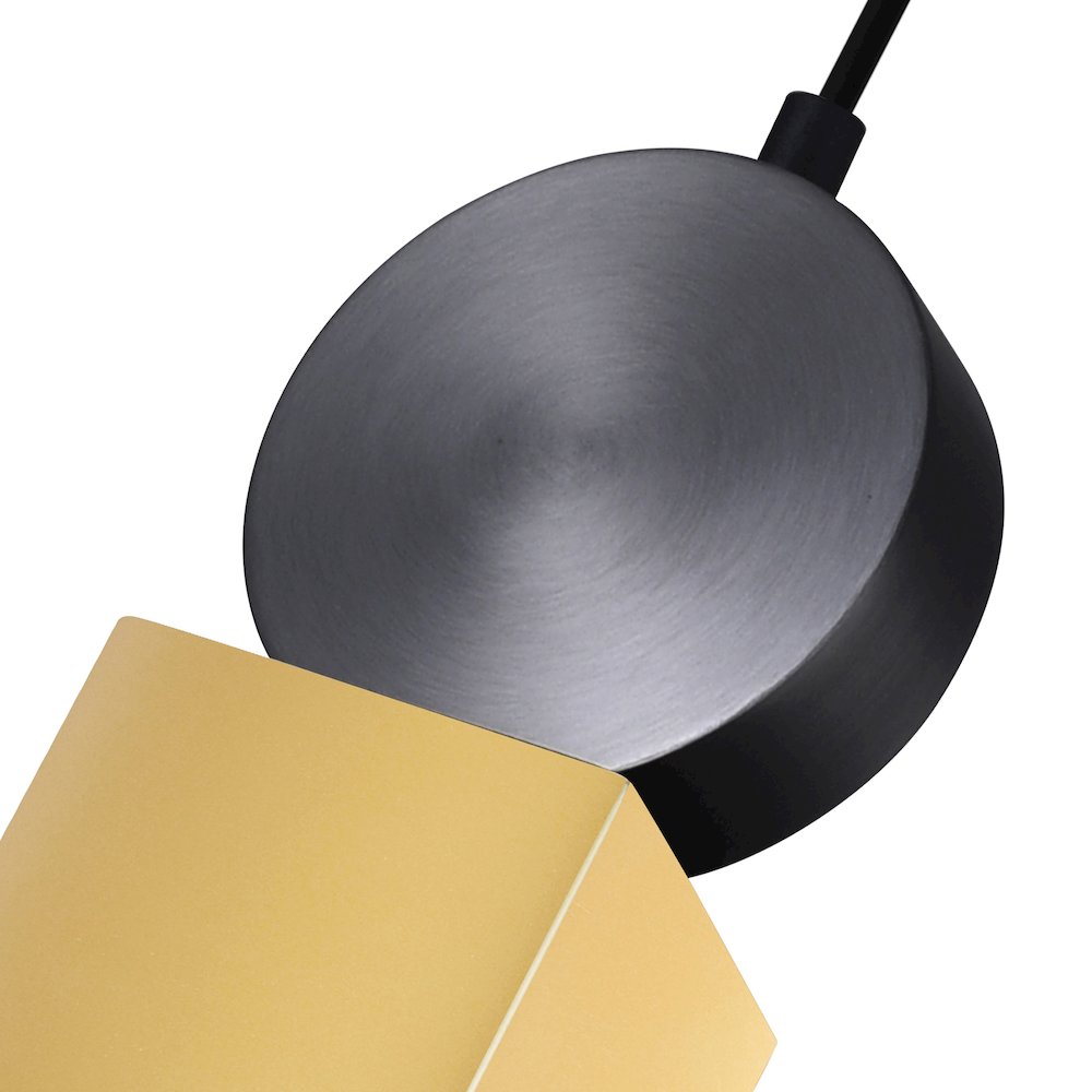 Saleen LED Mini Pendant With Sun Gold & Black Finish. Picture 3