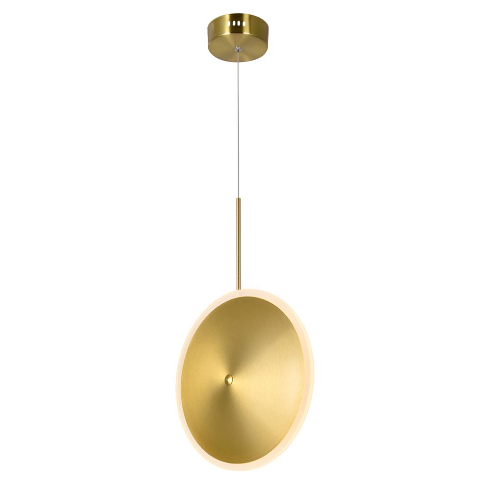 Ovni LED Mini Pendant With Brass Finish. Picture 1