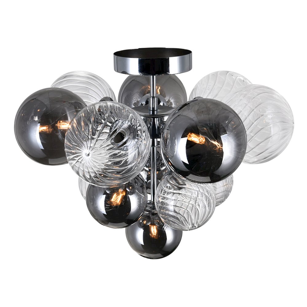 Pallocino 6 Light Flush Mount With Chrome Finish. Picture 2