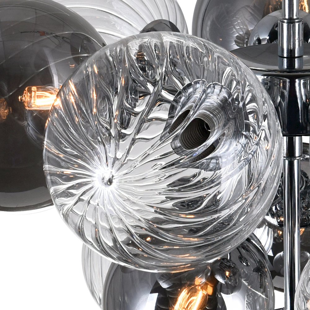 Pallocino 6 Light Flush Mount With Chrome Finish. Picture 4