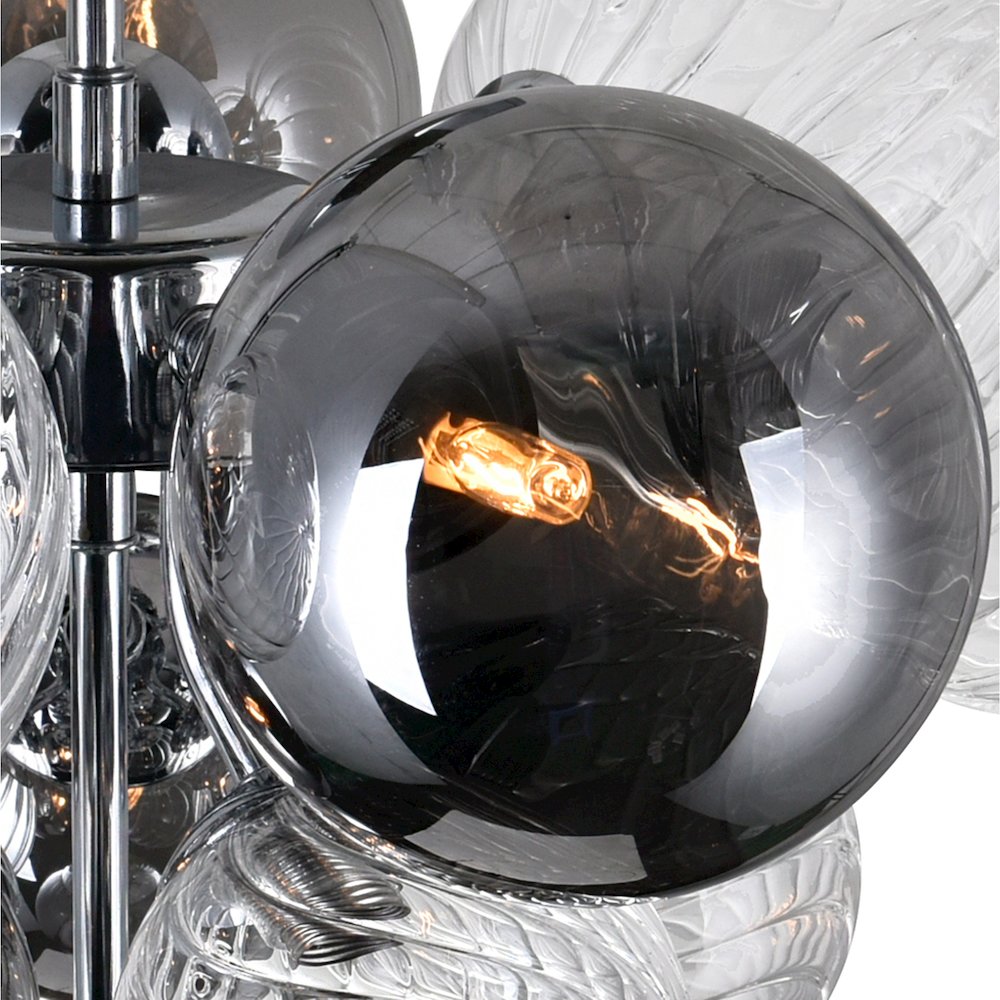 Pallocino 6 Light Flush Mount With Chrome Finish. Picture 5
