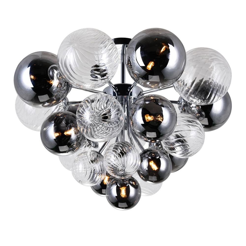 Pallocino 10 Light Flush Mount With Chrome Finish. Picture 2