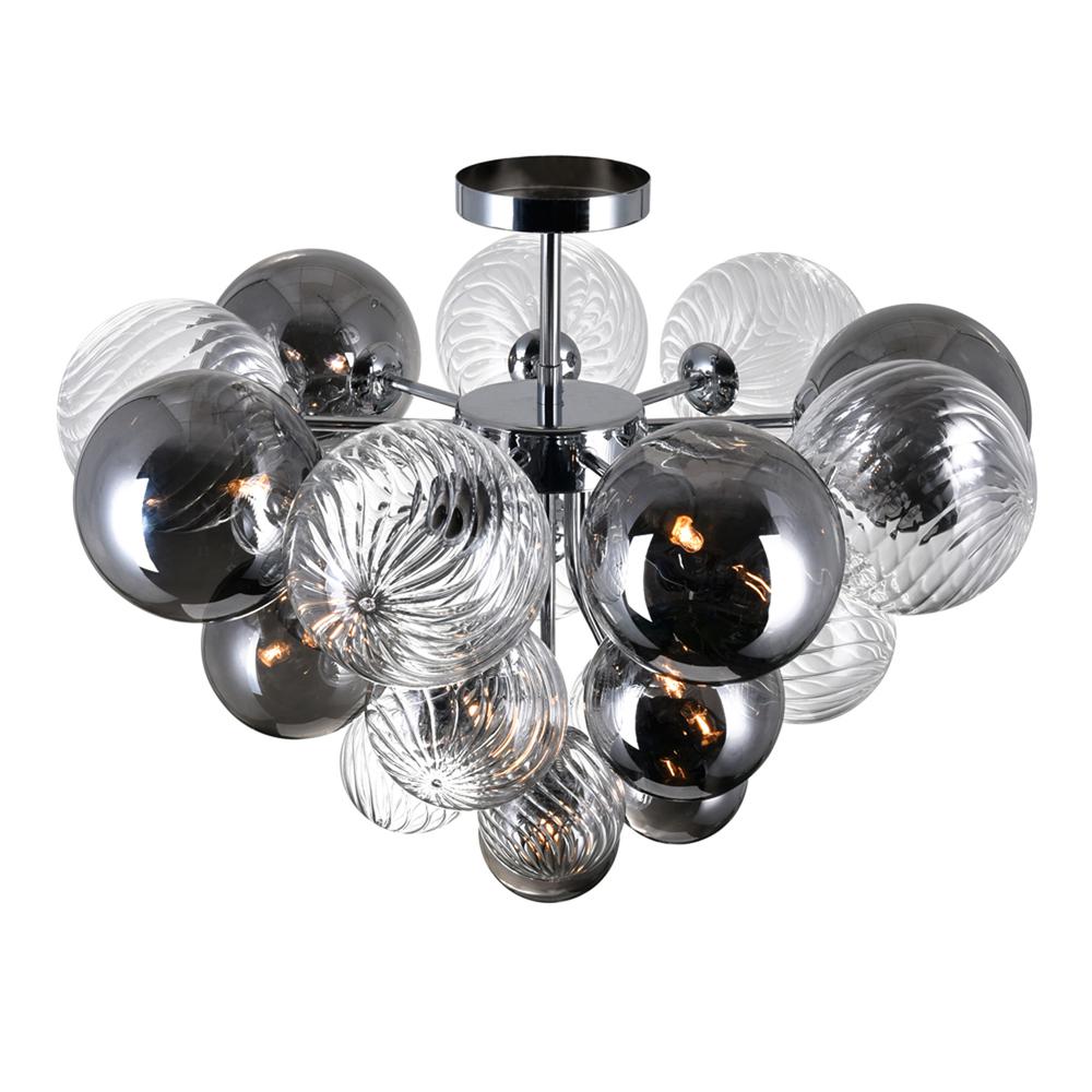 Pallocino 10 Light Flush Mount With Chrome Finish. Picture 3