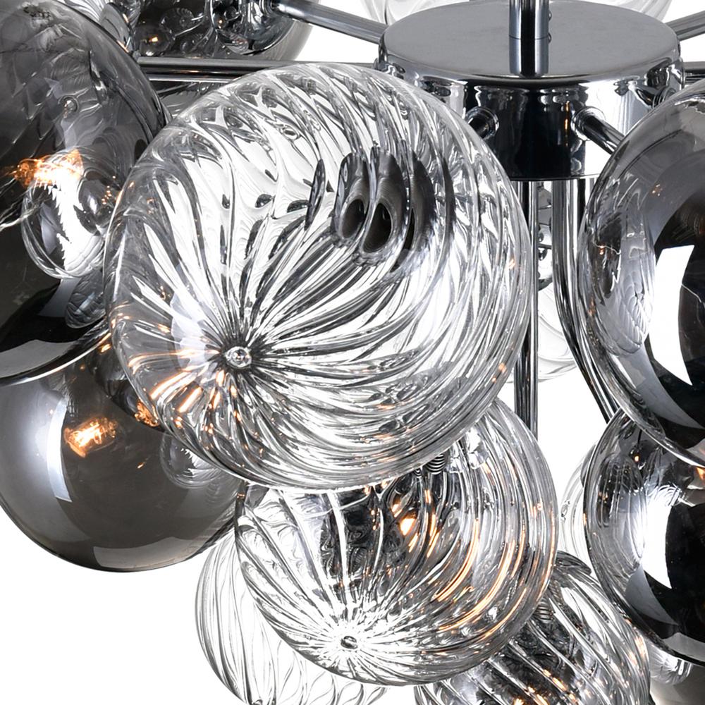 Pallocino 10 Light Flush Mount With Chrome Finish. Picture 4
