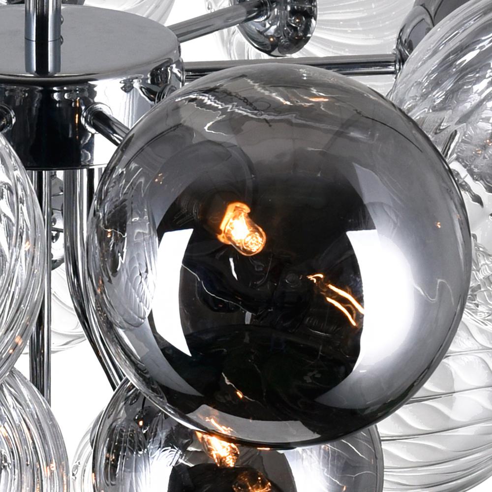 Pallocino 10 Light Flush Mount With Chrome Finish. Picture 5