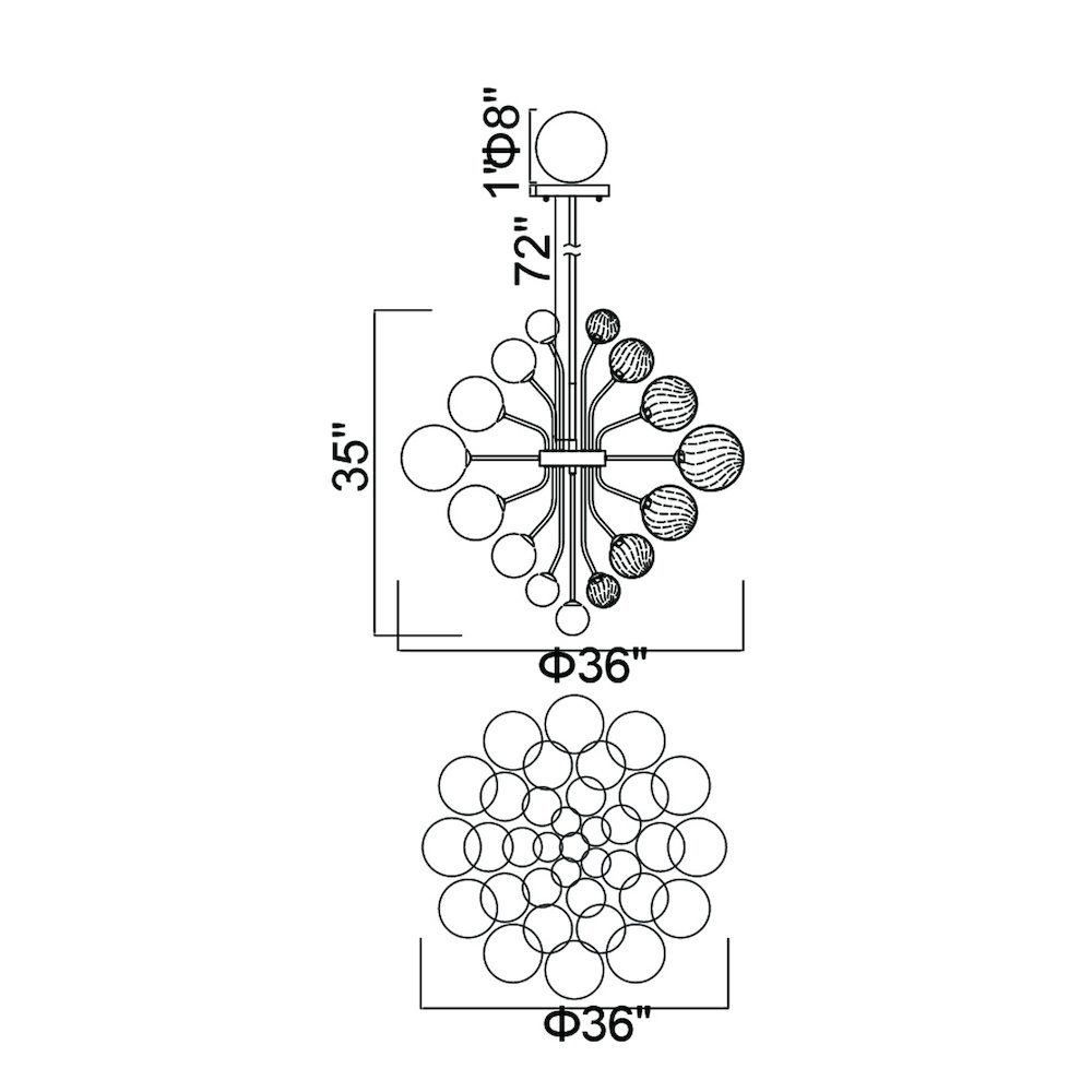 Pallocino 27 Light Chandelier With Chrome Finish. Picture 9