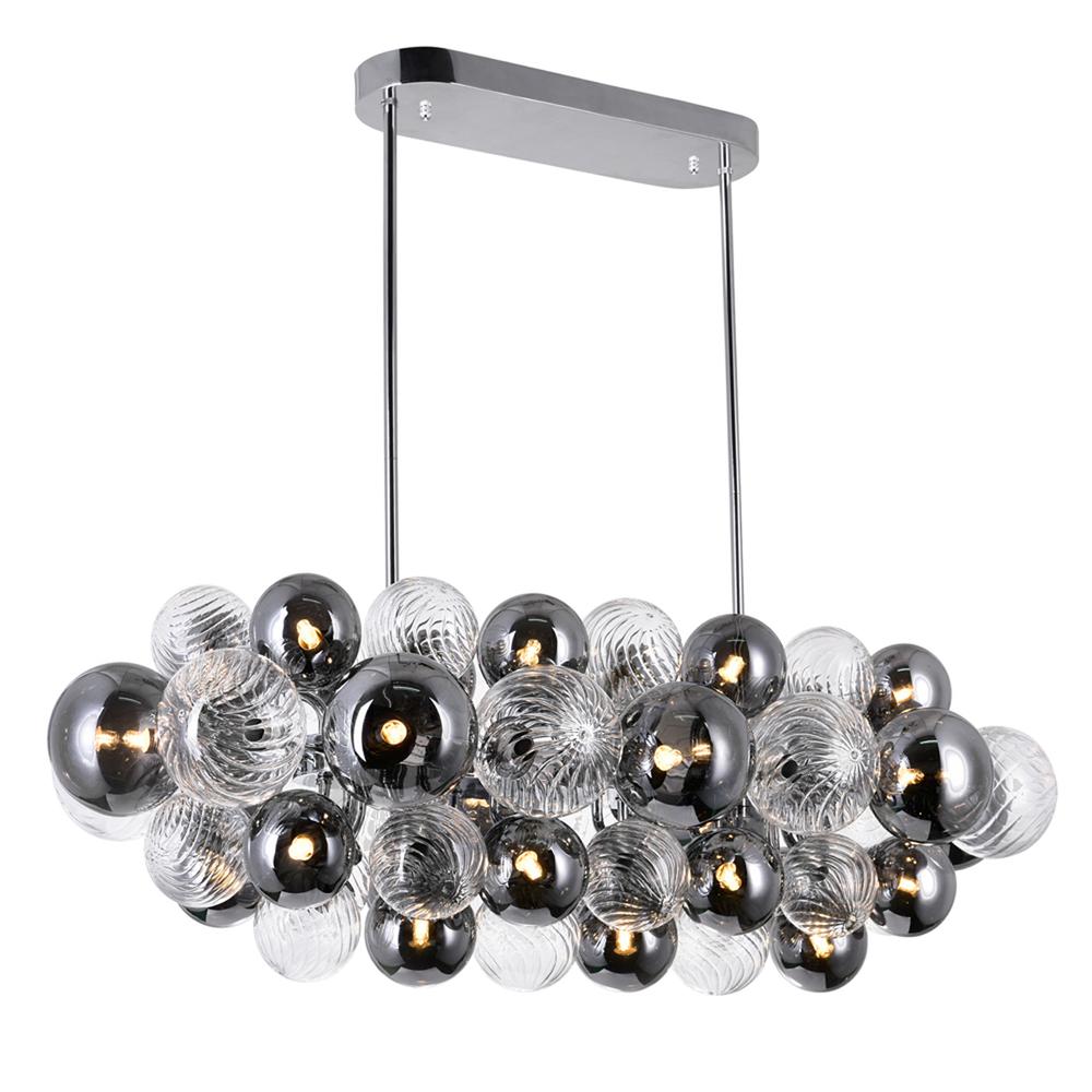 Pallocino 27 Light Island/Pool Table Chandelier With Chrome Finish. Picture 1