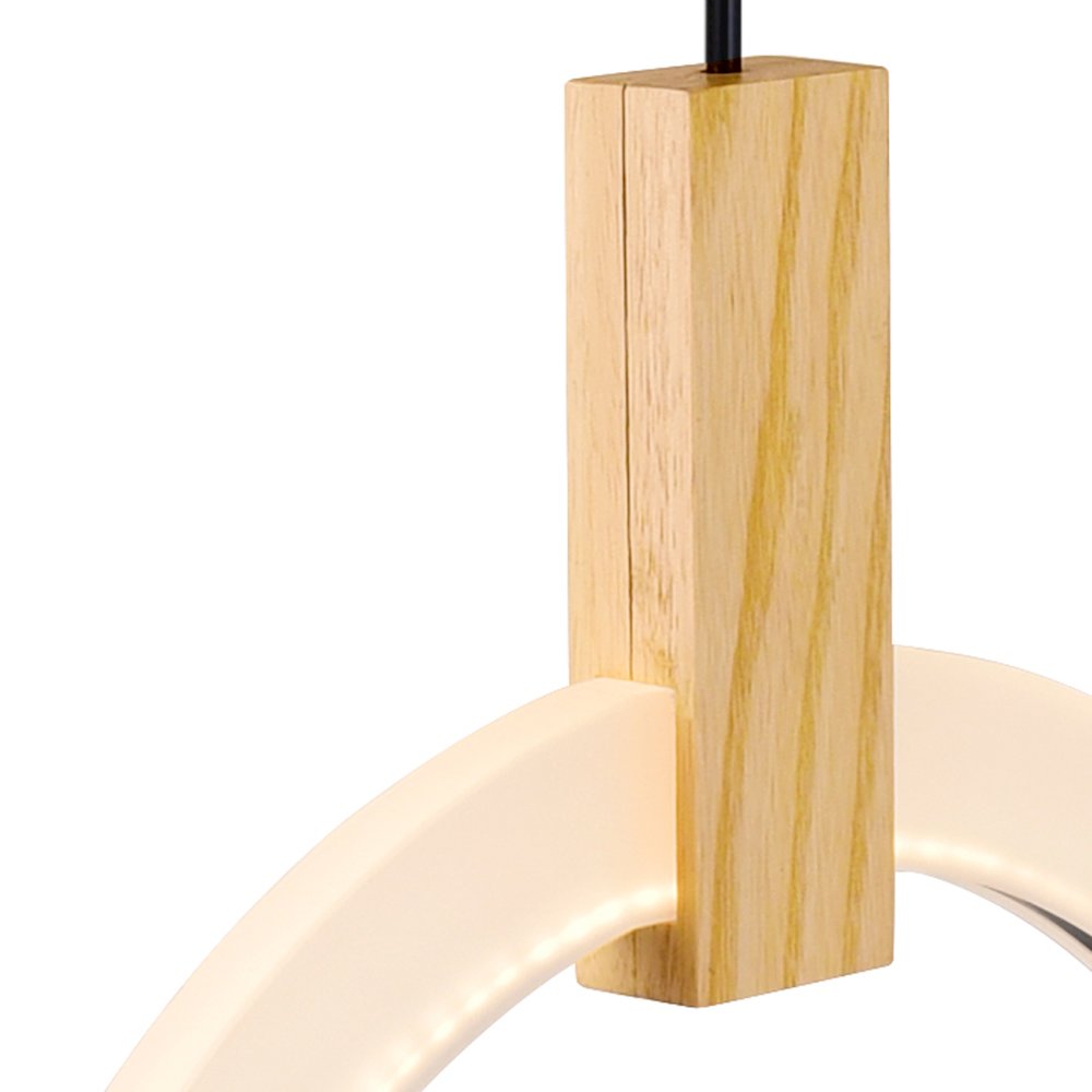 Anello LED Pendant With White Oak Finish. Picture 3