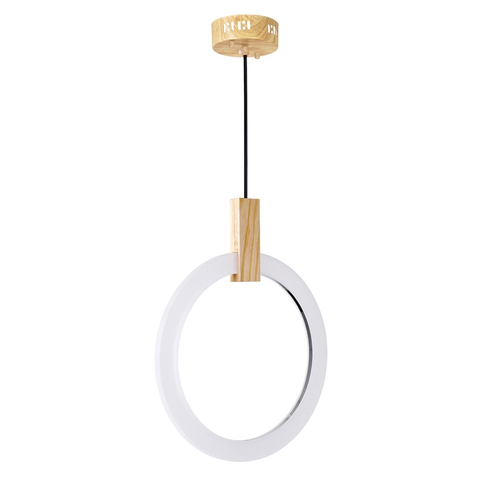 Anello LED Pendant With White Oak Finish. Picture 5