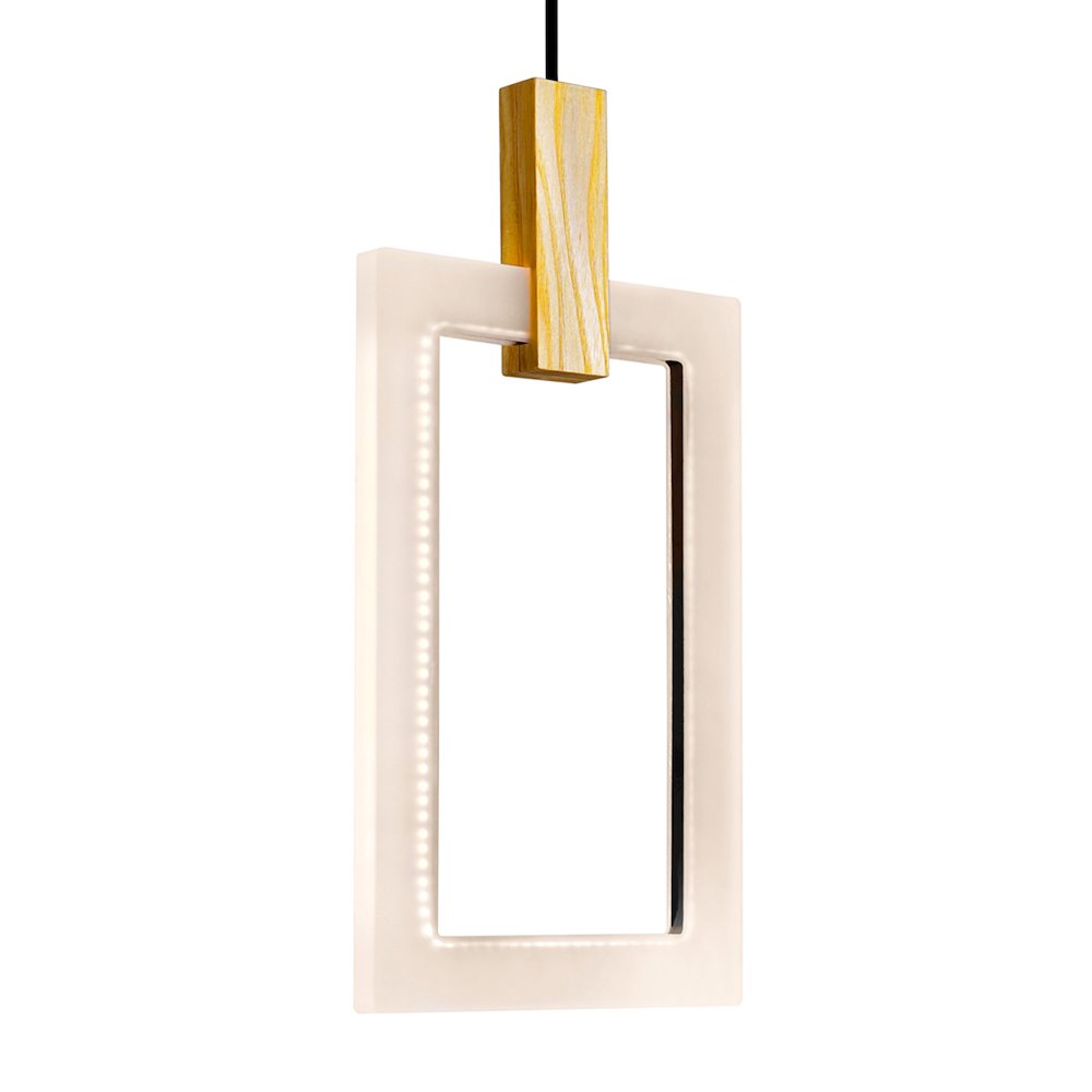 Anello LED Pendant With White Oak Finish. Picture 5