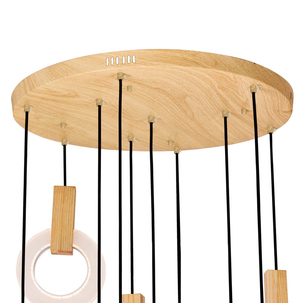 Anello LED Pendant With White Oak Finish. Picture 4