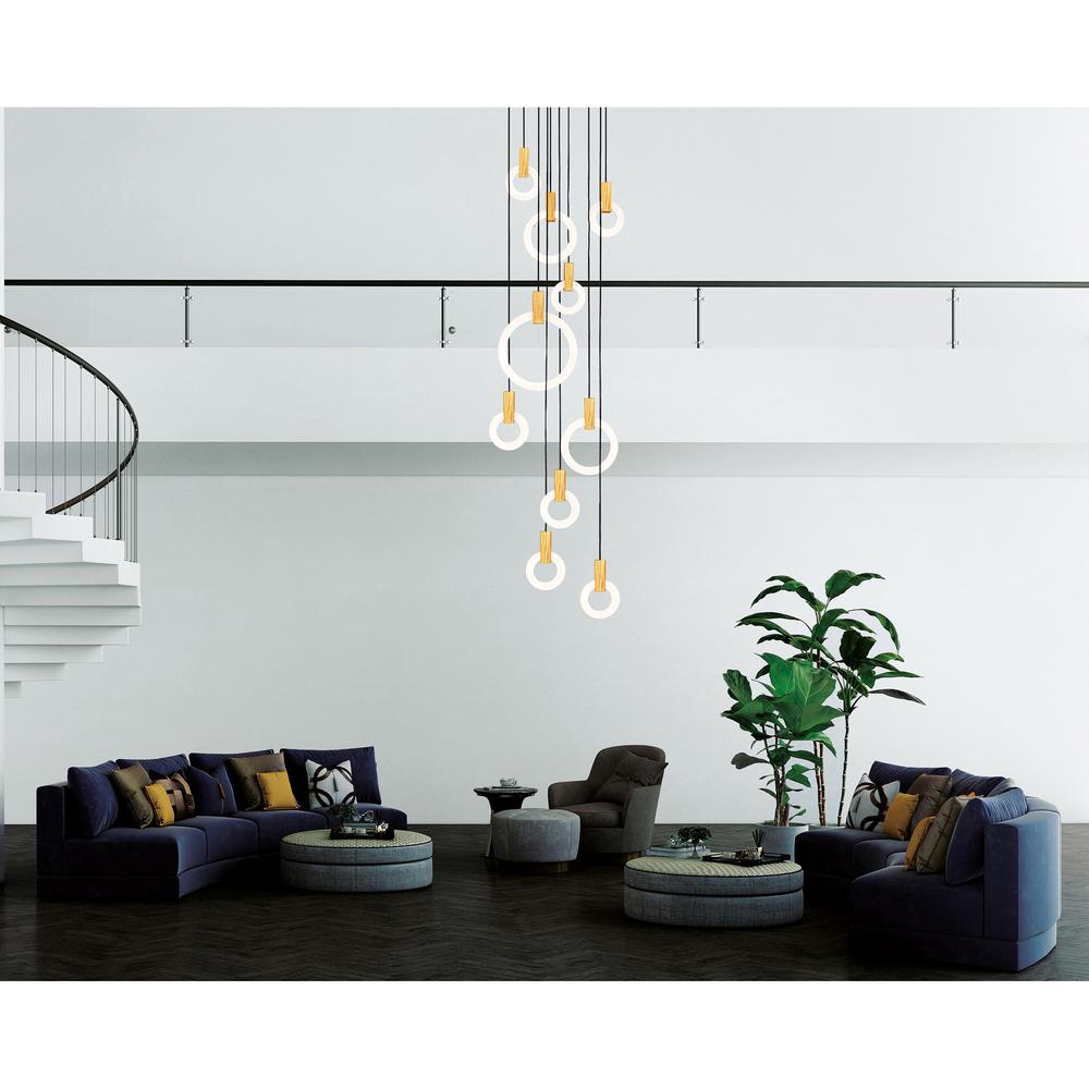 Anello LED Pendant With White Oak Finish. Picture 10