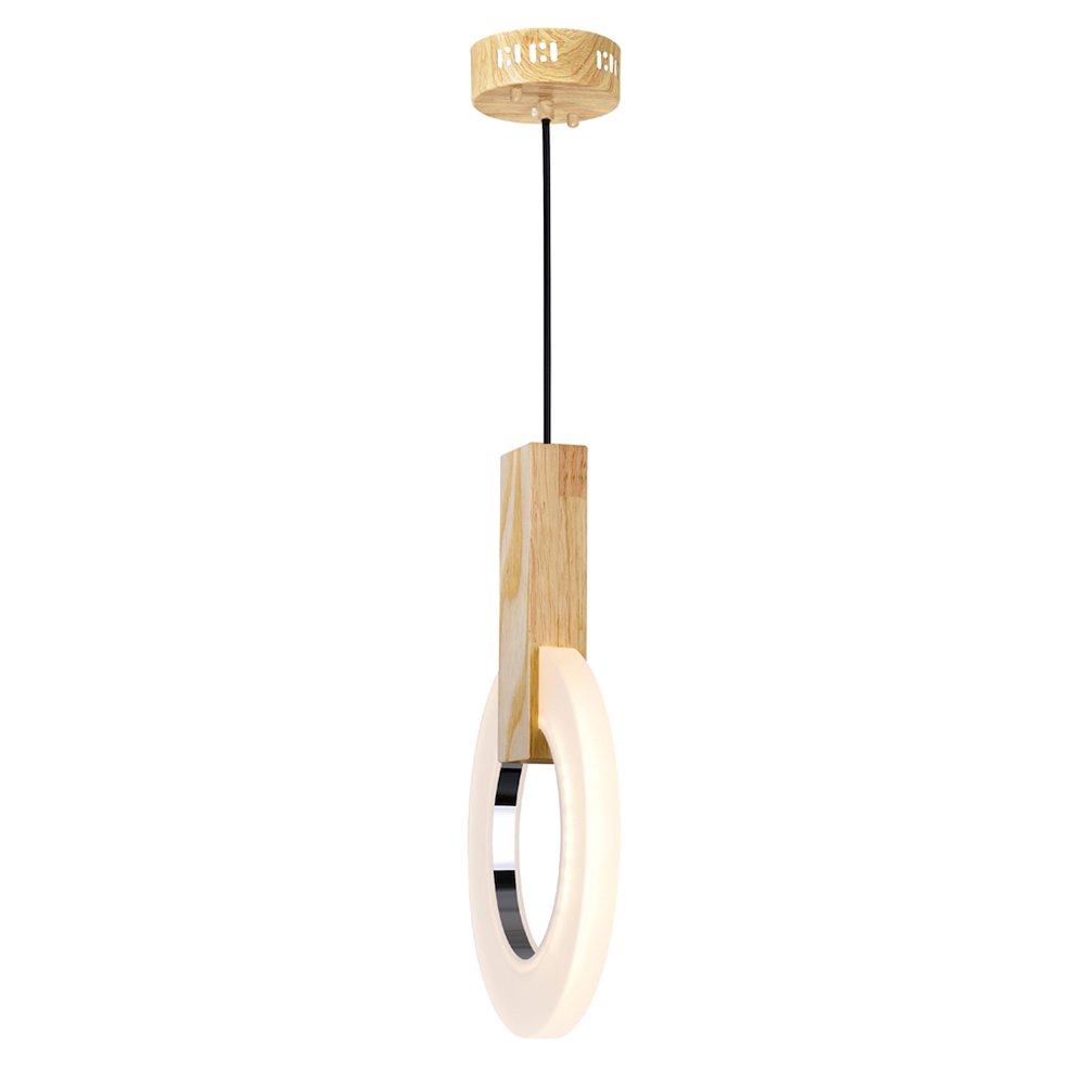 Anello LED Mini Pendant With White Oak Finish. Picture 3
