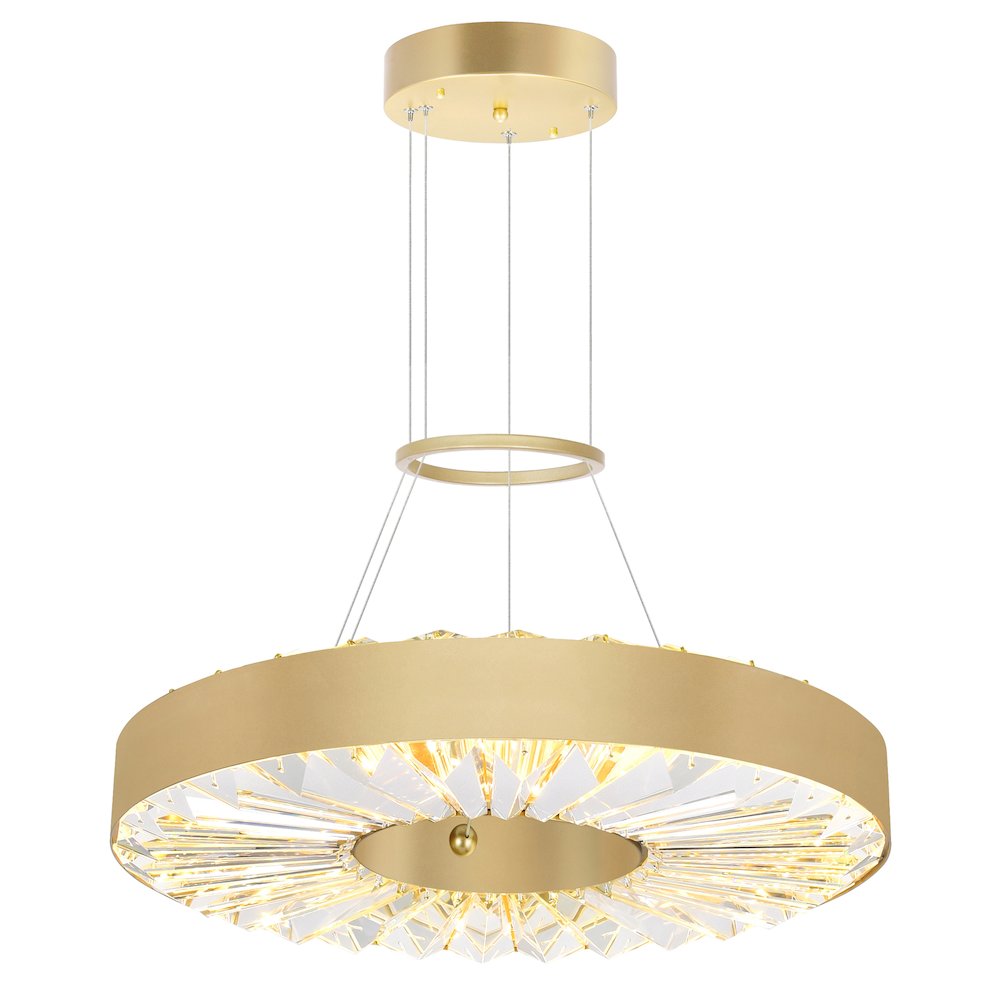 Bjoux LED Chandelier With Sun Gold Finish. Picture 1