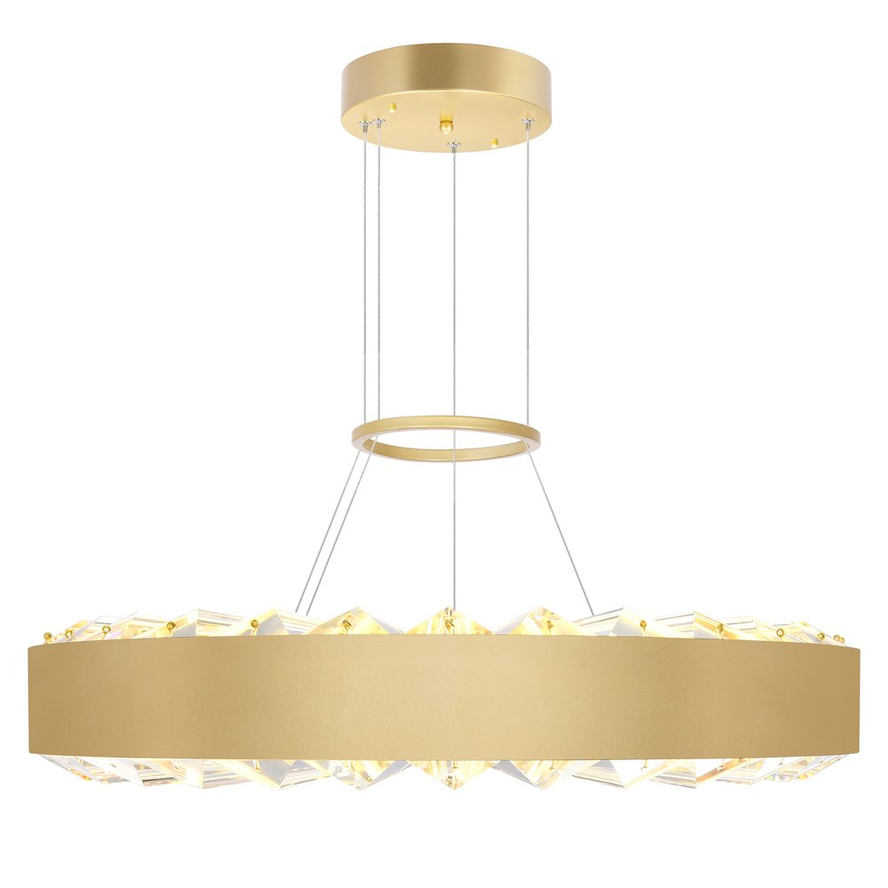 Bjoux LED Chandelier With Sun Gold Finish. Picture 3