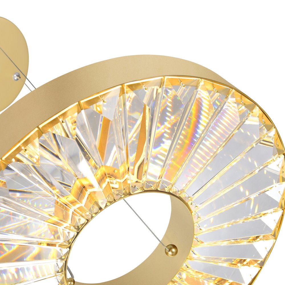 Bjoux LED Chandelier With Sun Gold Finish. Picture 6