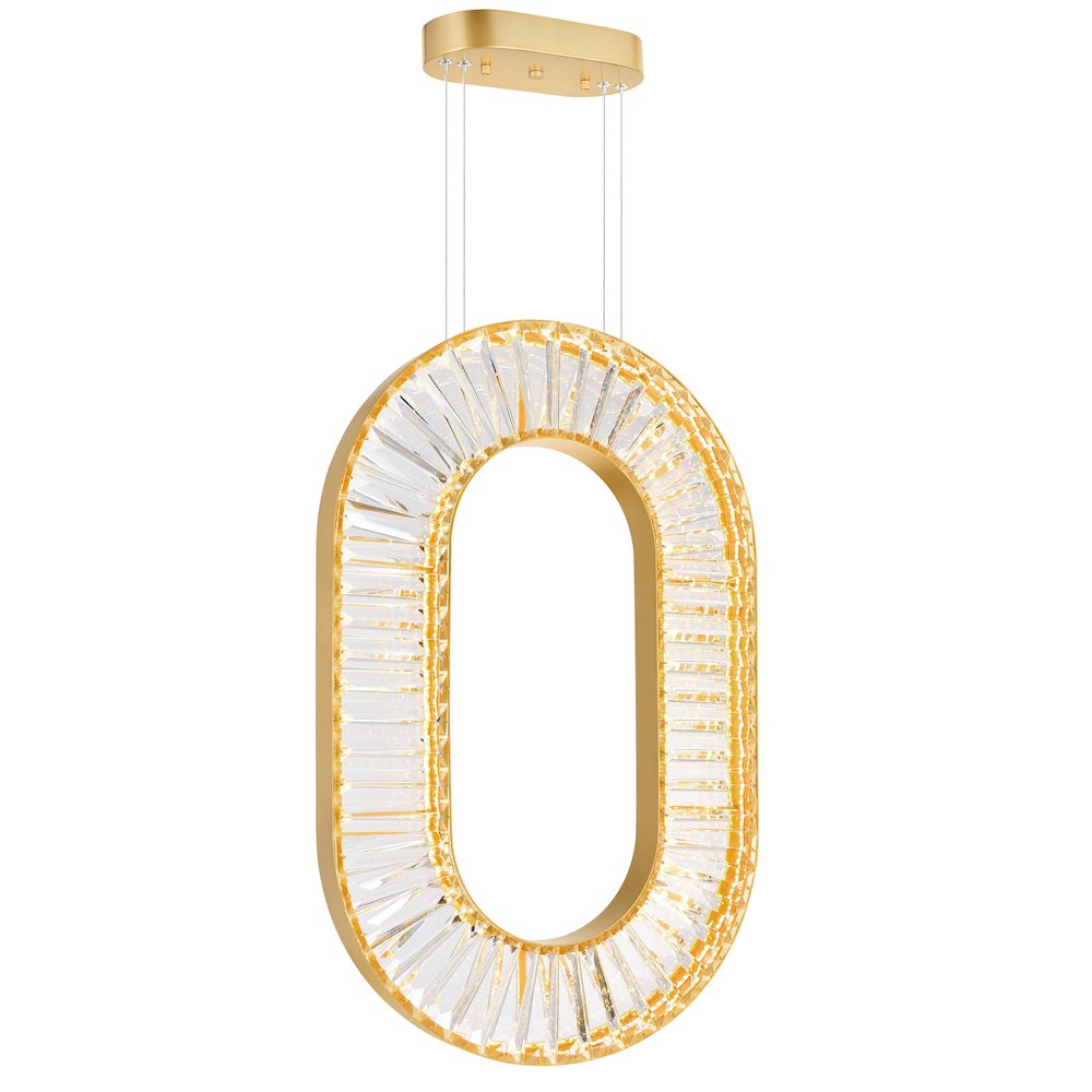 Bjoux LED Chandelier With Sun Gold Finish. Picture 1