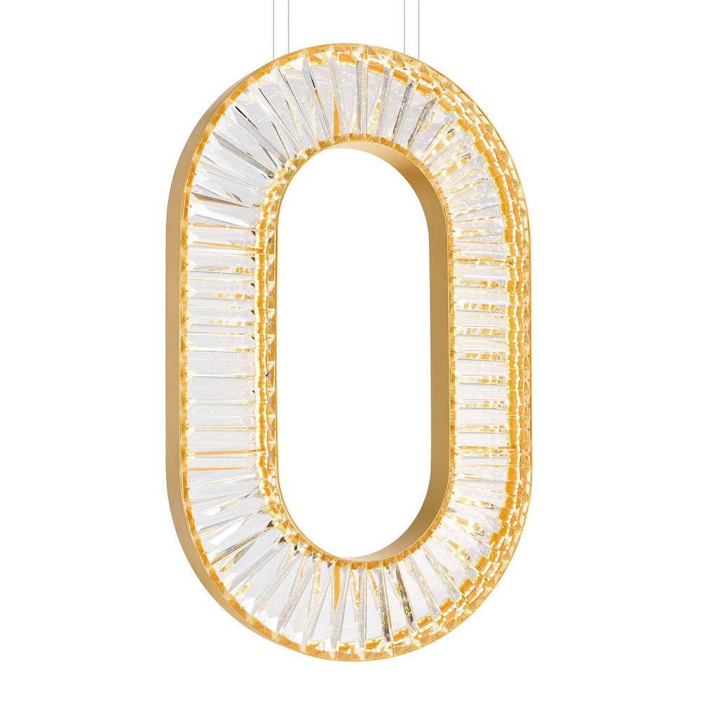 Bjoux LED Chandelier With Sun Gold Finish. Picture 2