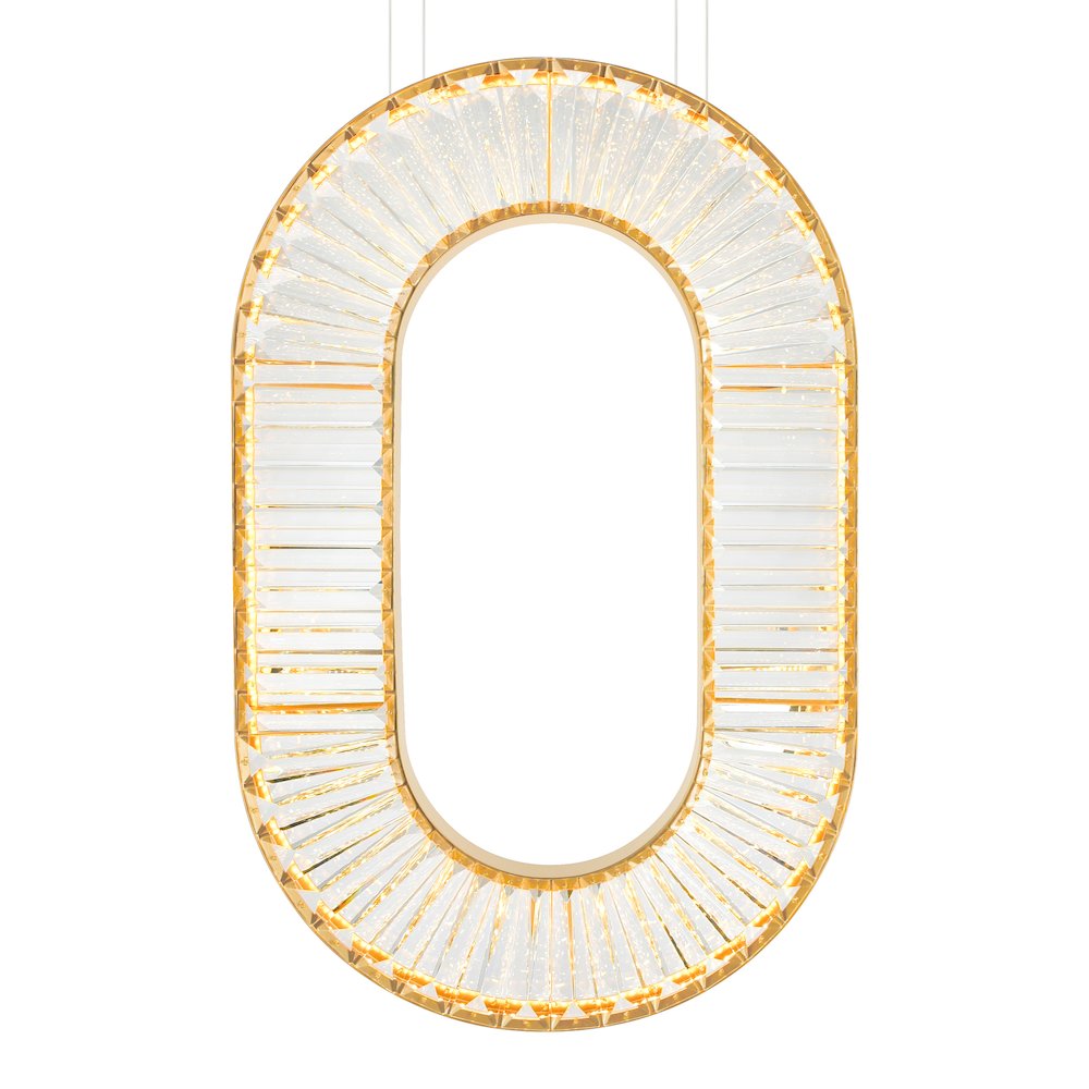 Bjoux LED Chandelier With Sun Gold Finish. Picture 4