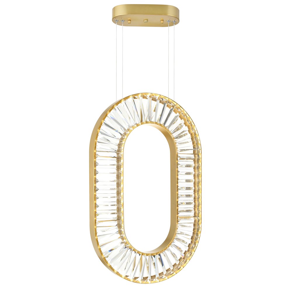Bjoux LED Chandelier With Sun Gold Finish. Picture 6
