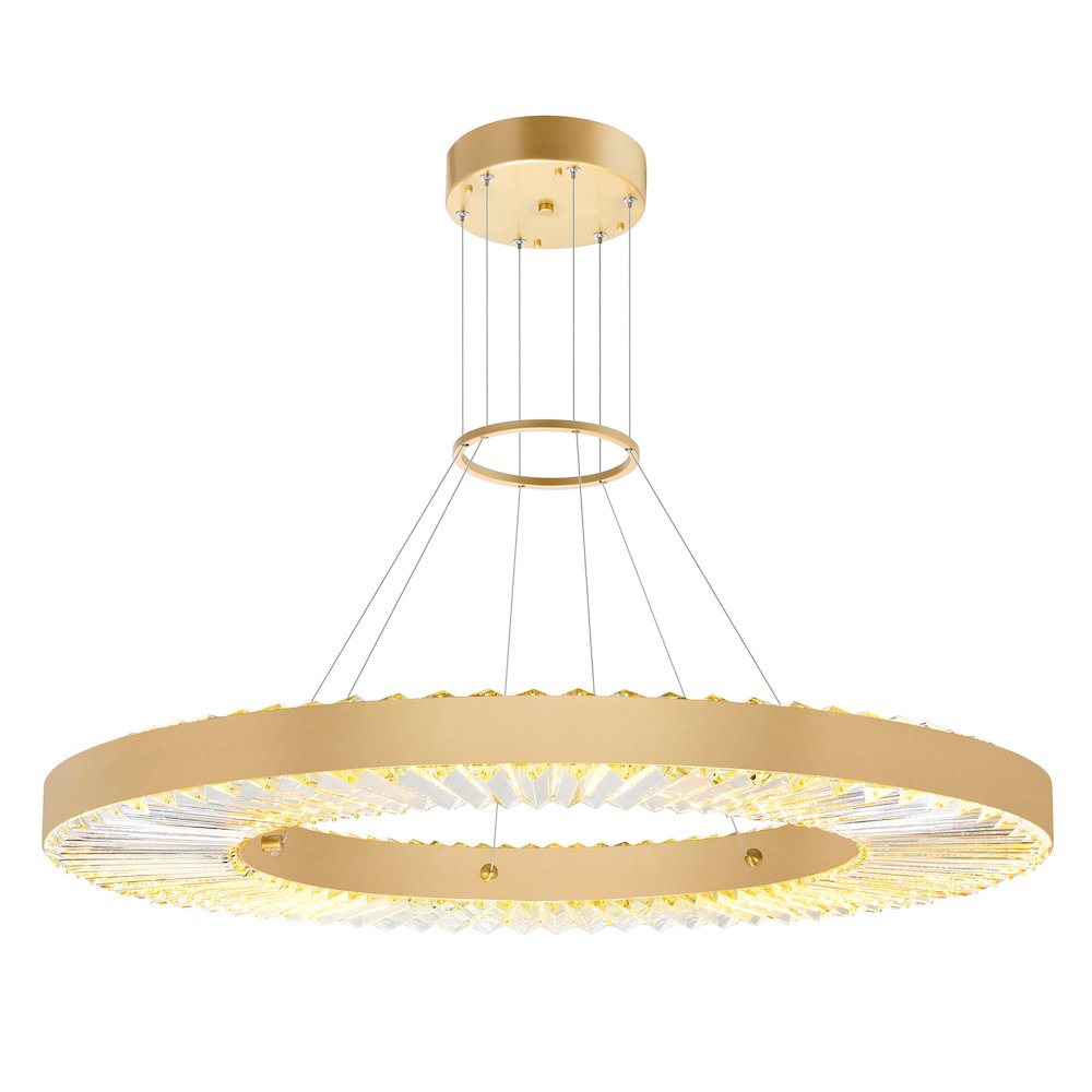 Bjoux LED Chandelier With Sun Gold Finish. Picture 1