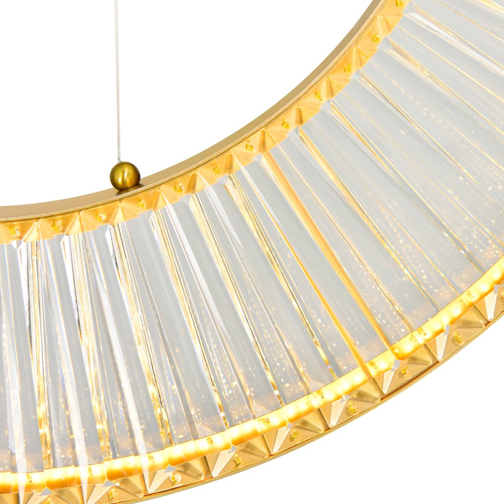 Bjoux LED Chandelier With Sun Gold Finish. Picture 3