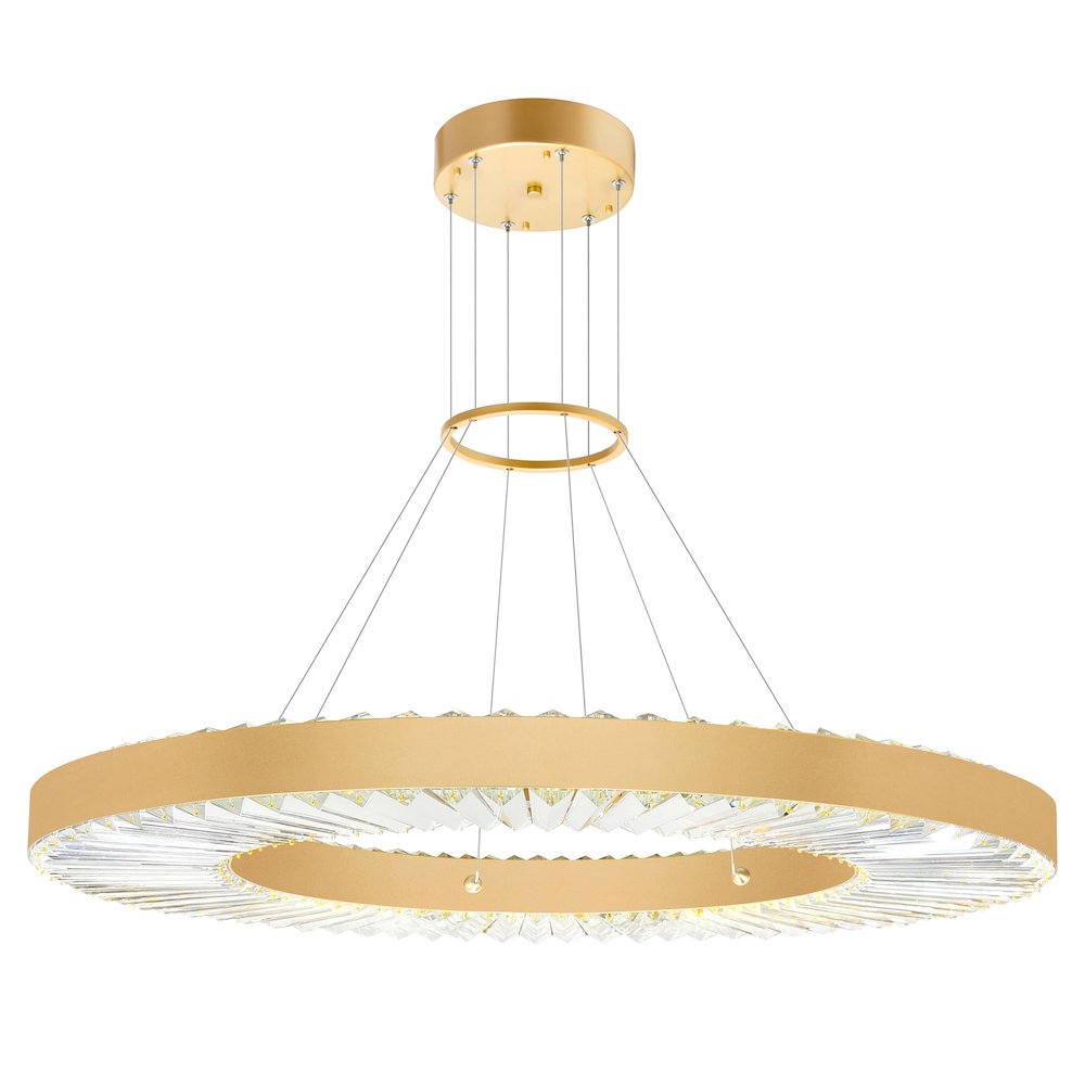 Bjoux LED Chandelier With Sun Gold Finish. Picture 5