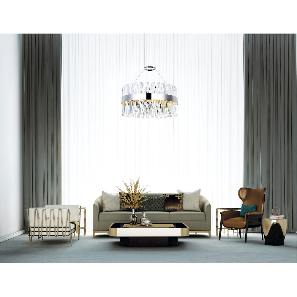 Glace LED Chandelier With Chrome Finish. Picture 6